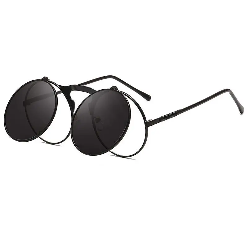 Мужские солнцезащитные очки в стиле стимпанк, круглые металлические солнцезащитные очки для женщин, Ретро стиль, модные брендовые вечерние солнцезащитные очки, мужские, s UV400