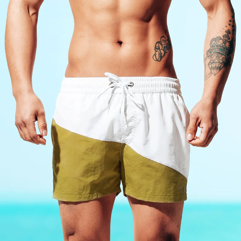 

Newest Swimming Trunks Boxer Short Loose Swim Briefs Beach Shorts Surf Board Mayo Wear Sunga Suit Quick Dry Summer Swimwear Men