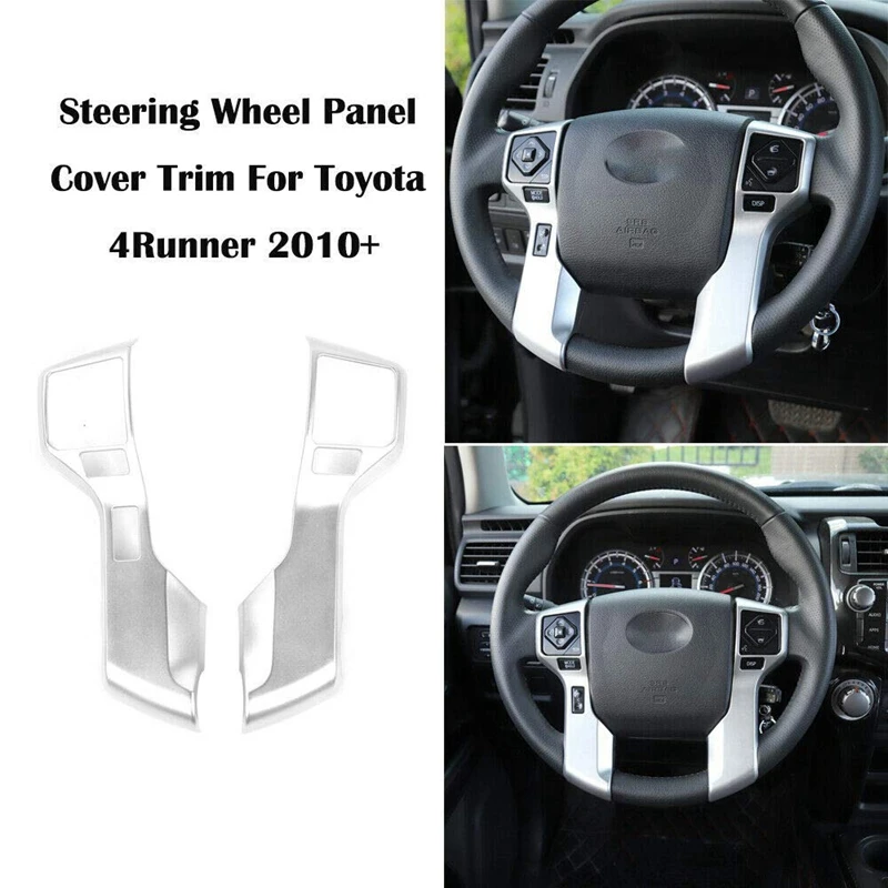 

Car Steering Wheel Button Cover Decoration Trim Fit for Toyota 4Runner SUV 2010-2019 Car Accessories