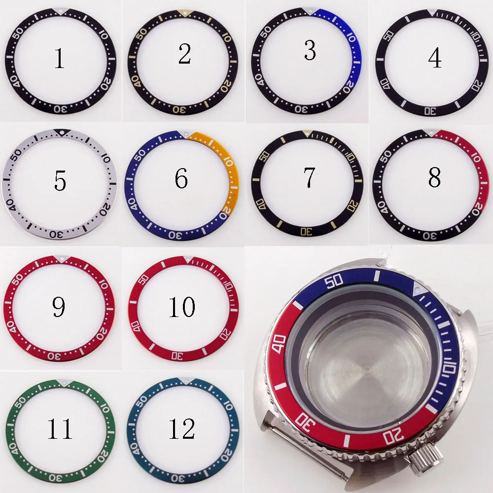 

39MM Alloy Flat Watch Bezel Insert Ring For Bliger 45mm Watch Case High Quality Wristwatch Repaire Accessories