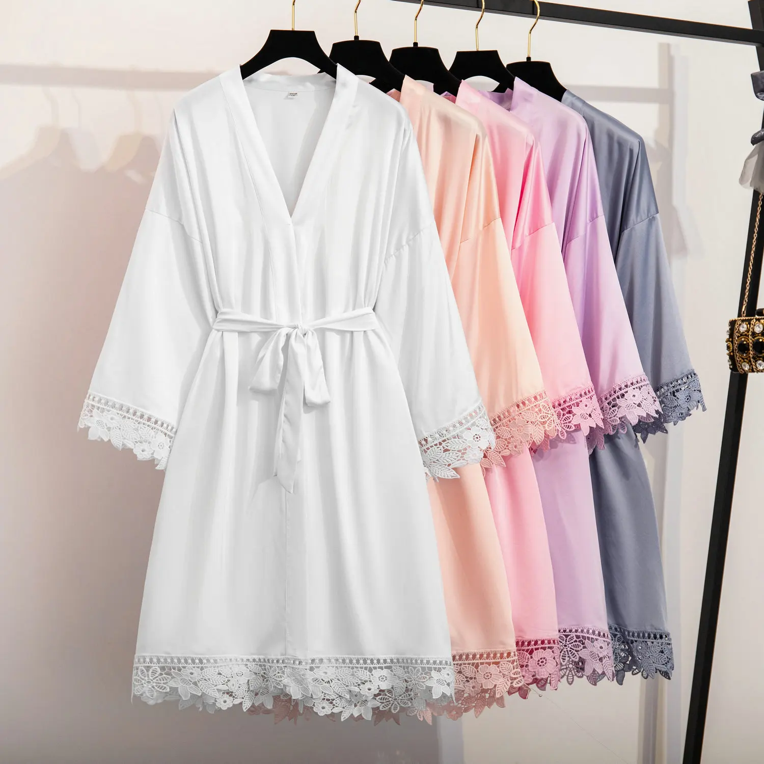 Zaxachilable New Bridesmaid Robes Womens Robes Sleepwear Bathrobe Bathrobe