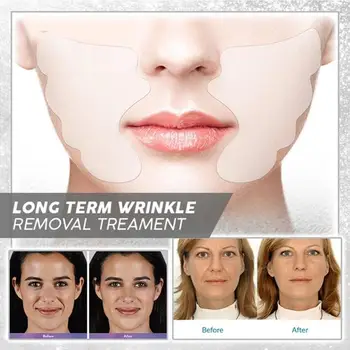 

2pcDecree Pattern Sticker Lip Wrinkle Remover Pad Reusable Silicone Nasolabial Folds Anti-aging Mask Prevent Face Wrinkle
