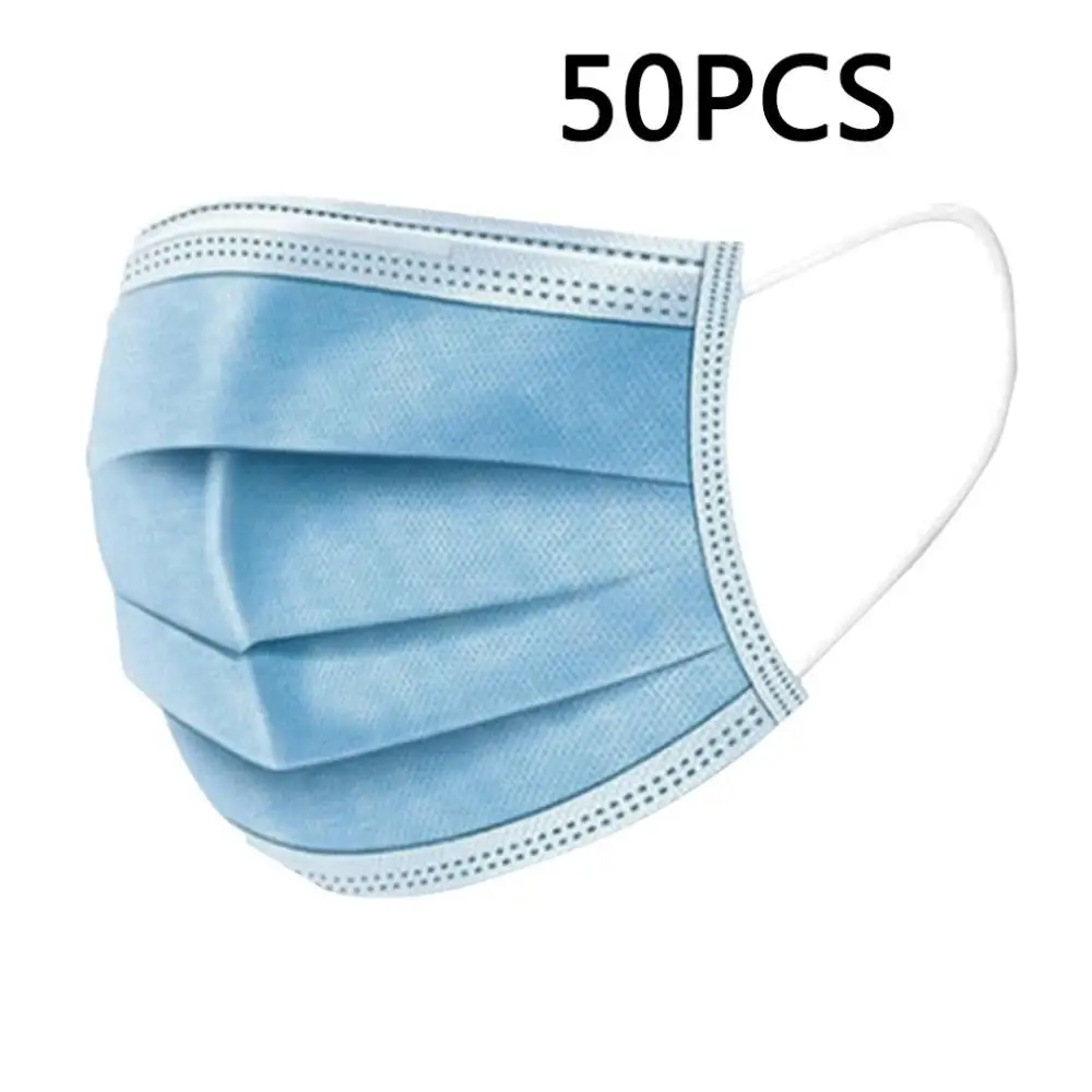 

50pcs KN90 Disposable Children'S Masks With Meltblown Cloth Anti-Dust Masks Civil Three-Layer Protective Mask