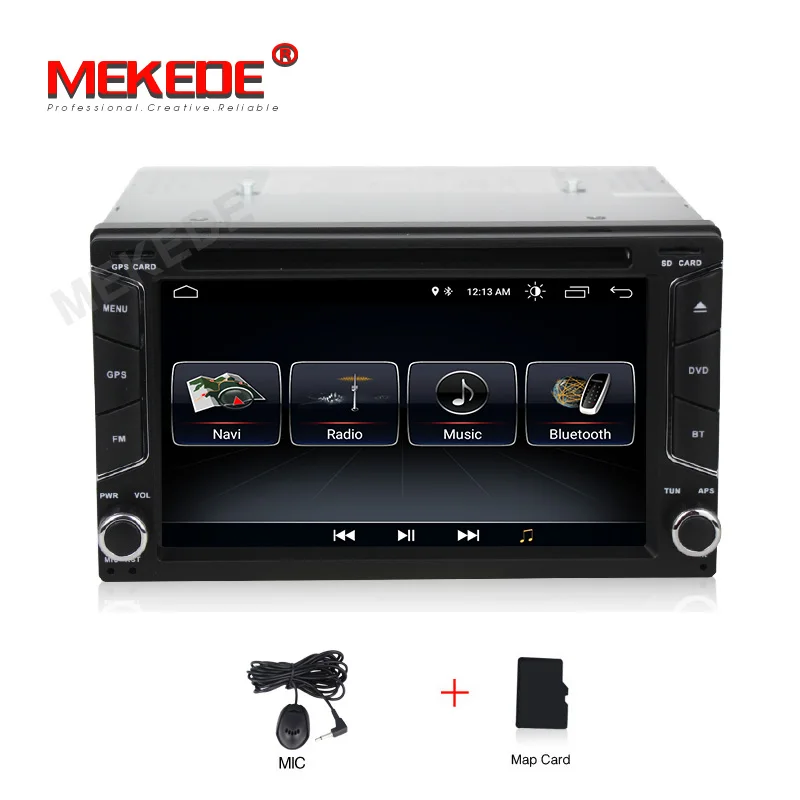 MEKEDE 2 Din Android 8,1 четырехъядерный автомобильный dvd-плеер для универсальной gps-навигации стерео радио wifi Аудио USB SWC 2din универсальный - Цвет: 16G model