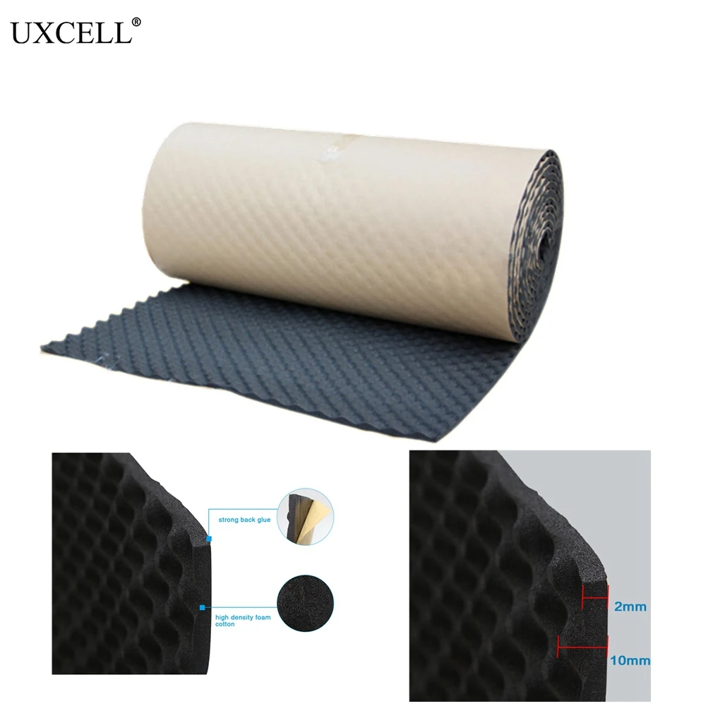 

UXCELL 50*100/200/300/500CM Cotton Blends Interior Studio Sound Acoustic Absorption Car Soundproof Foam Deadener Insulation Mat