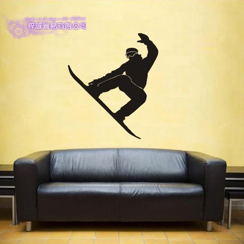 DCTAL Ski Car Sticker Snowboarding Decal Skiing Posters Board Vinyl Wall Decals Pegatina Decor Mural Ski Sticker