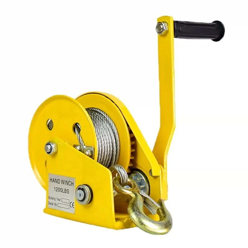 1200lbs Hand Crank Twoway Selflocking Manual Winch Household Small Portable Traction Hoist