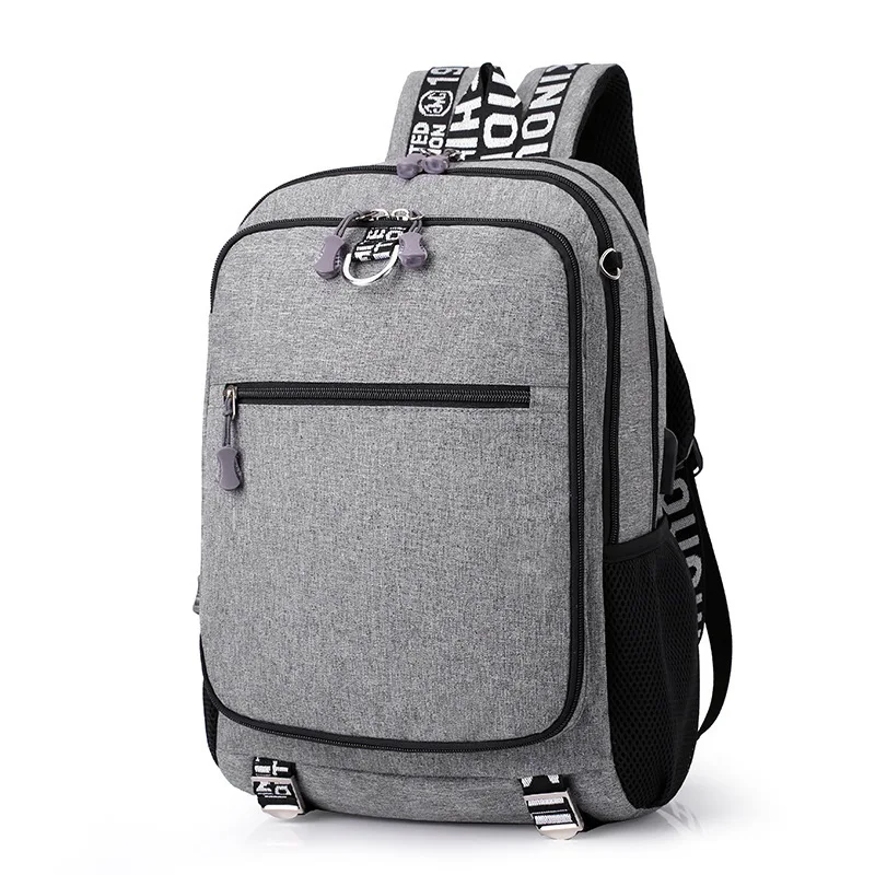 

New Style Men Fashion Backpack wei di si Men's Multi-functional Casual Computer Bag Simple College Student Backpack