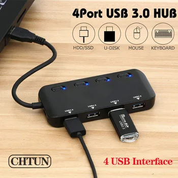 

Chtun high speed ultra thin USB three Four hub USB3.0 Hub 4 / 7 port switch