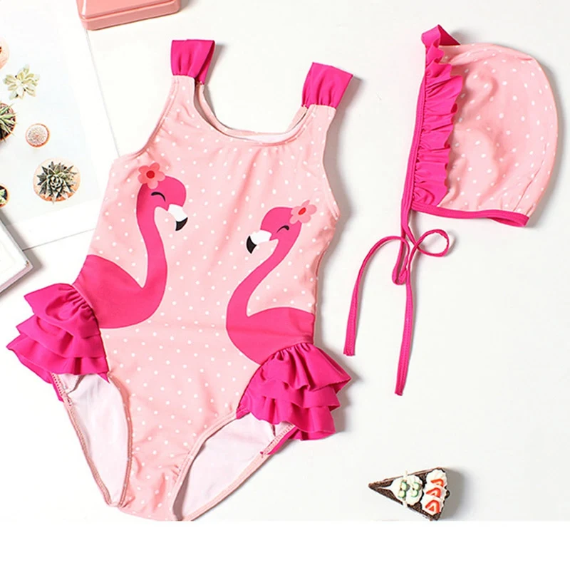 baby swimsuit and cap