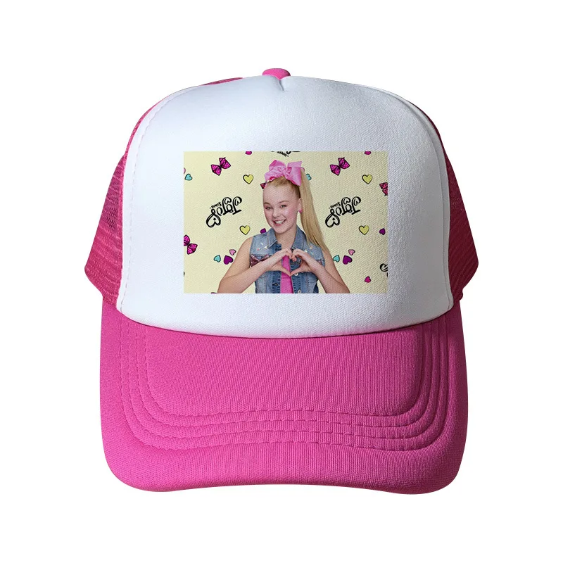 JOJO Siwa Кепка головной убор бейсболка головные уборы для девочек Защита от солнца, бейсболка, кепка для девочек Спортивная повседневная Милая Кепка Snapback детская шляпа прекрасный подарок на день рождения - Цвет: 09