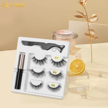 

5 Magnet Eyelash Magnetic Eyeliner & Magnetic False Eyelashes & Tweezer Set Waterproof Long Lasting Eyelash Extension
