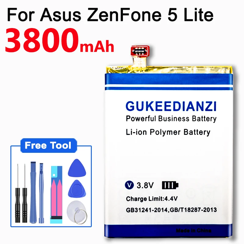 GUKEEDIANZI аккумулятор для телефона Asus ZenFone 5 Lite A502CG 3800mAh C11P1410 и прочный безопасный аккумулятор