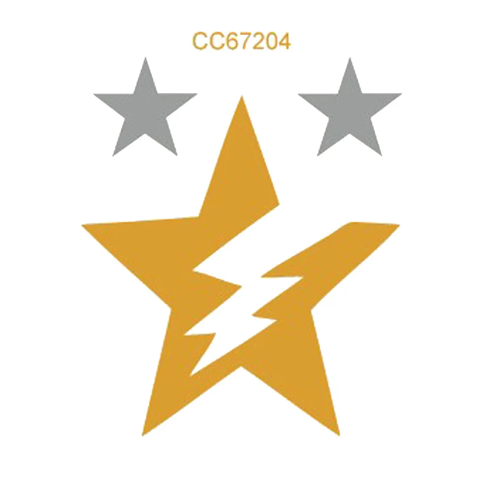 1pc Star Lightning Fake Tattoo Waterproof Temporary Tattoo Sticker Gold Bachelor Party Festival Makeup Body Sticker Makeup