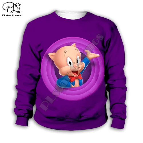 Kids sweatshirts Детские толстовки с объемным принтом «кролик» толстовки с изображением поросенка Детское пальто Одежда для маленьких мальчиков и девочек «Луни тюнс» футболка с застежкой-молнией и штаны - Color: Kids sweatshirts