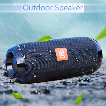

Portable Bluetooth Speaker Wireless Bass Column Waterproof Outdoor USB Speaker Support AUX TF Subwoofer Speaker TG117 Boombox