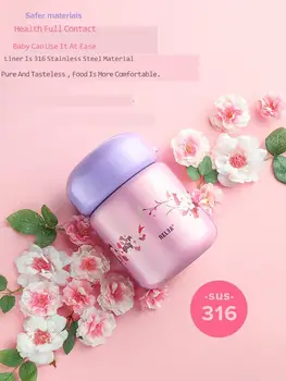 

Things Biology Braised Beaker 316 Stainless Steel Kettle Overlength Heat Insulation Barrel Stew Porridge Artifact Woman Portable