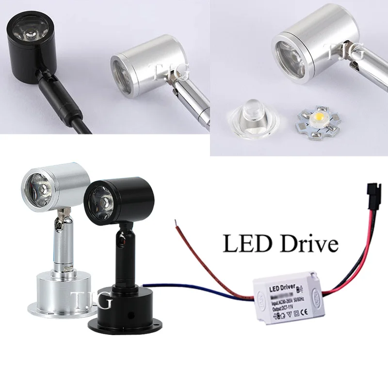 3W Led recessed cabinet mini spot light 110V 220v downlight 12v dc jewelry show Include Led Driver 4000K Ceiling light lamp
