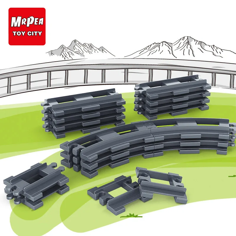 

Large particle transport assembly block train track Compatible legoingly Duploes Train Building Blocks Bricks Toys For Children