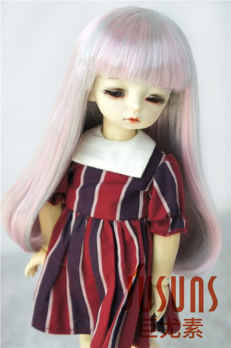 Blend SM1002SM116 JD319B 1/6 модный синтетический мохер BJD кукольный парик Размер 6-7 дюймов, парик для куклы длинные кукольные парики с полной челкой аксессуары для куклы - Цвет: Blend SM1002SM116
