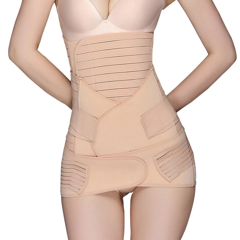 Women Postpartum Girdle Waist Trainer Belts Belly Sheath Modeling Strap Tummy Corset Slimming Body Shapewear Compression Bandage strapless shapewear