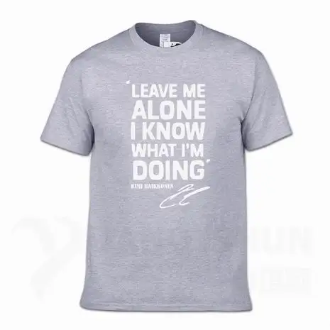 KIMI RAIKKONEN, футболки для мужчин, Leave Me Alone, I Know, с буквенным принтом, хип-хоп, футболка с круглым вырезом, Хлопковая мужская футболка, мужские топы, футболки
