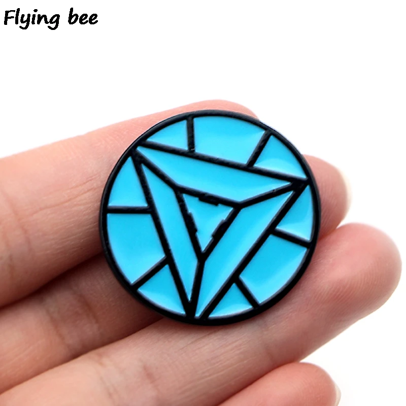 Flyingbee человек ядерный реактор брошь и булавка крутая эмалированная булавка Нагрудный значок булавка броши шляпа булавка куртка для женщин мужчин X0445