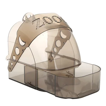 

Pet Birds Cage Hanging Feeder Parrot Bathtub Transparent Bird Water Bath Box Bin Enduring Mutifunction Type Feeder