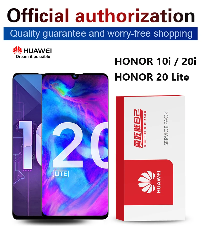 Для huawei Honor 20 lite ЖК-дисплей сенсорный экран с рамкой ЖК-дигитайзер дисплей Honor 10i сборка запасные части