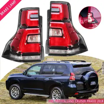 

LED Car Rear Left/Right Tail Light Brake Lamp For Toyota Land Cruiser Prado 2018 LED RL+Brake+Park+Signal led lights w/ harness