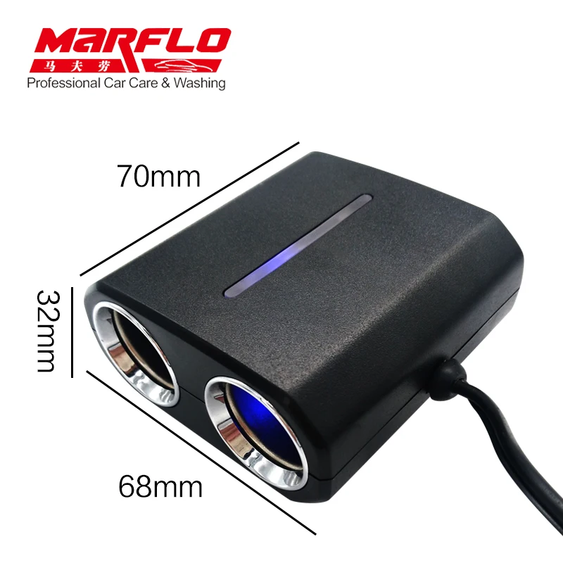MARFLO 4 способа розетка для автомобильного прикуривателя 12V 24V преобразователь автомобильной розетки постоянного тока Разъем дизайном безопасности, защита от перегрузки простой Стиль