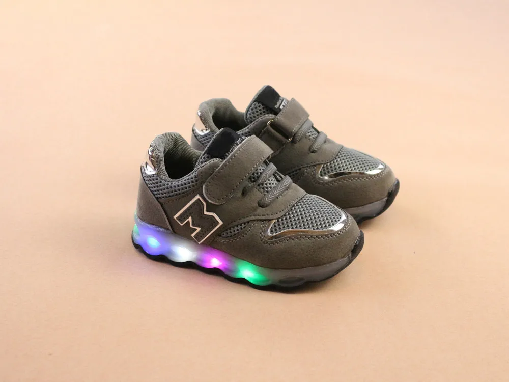 Детская сетчатая обувь для малышей; детская обувь; Светодиодный светильник; Светящиеся кроссовки для малышей; schoenen meisje; обувь для новорожденных; Прямая поставка