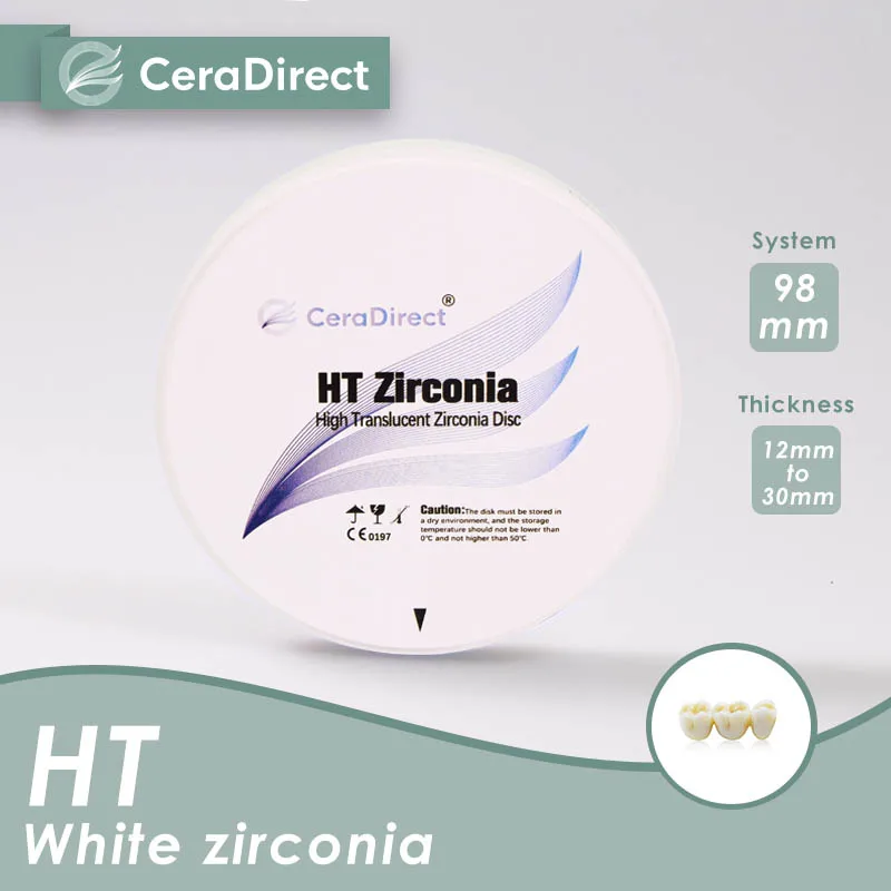 Ceradirect Стоматологическая циркониевая открытая система (98 мм)-HT белый цирконий для