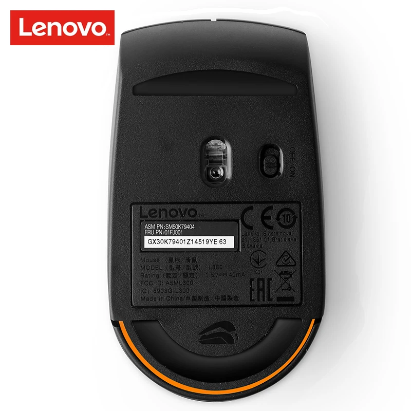 LENOVO N1901A L300 Wireless Mouse Support Windows 10/8/7 with 1000dpi 75g Weight 2.4GHz for Mac PC Laptop Support Official Test