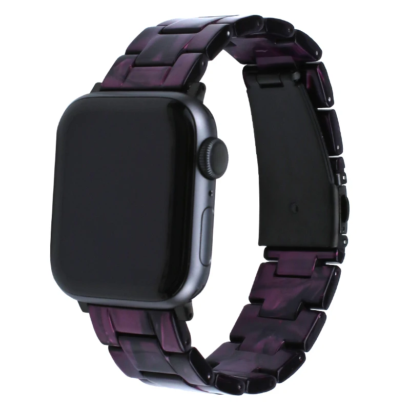 Ювелирный Браслет из полимерного материала, черепаховый ремешок для Apple Watch, ремешок 38 мм, 40 мм, 42 мм, 44 мм для Apple iWatch, ремешок серии 2, 3, 4, 5