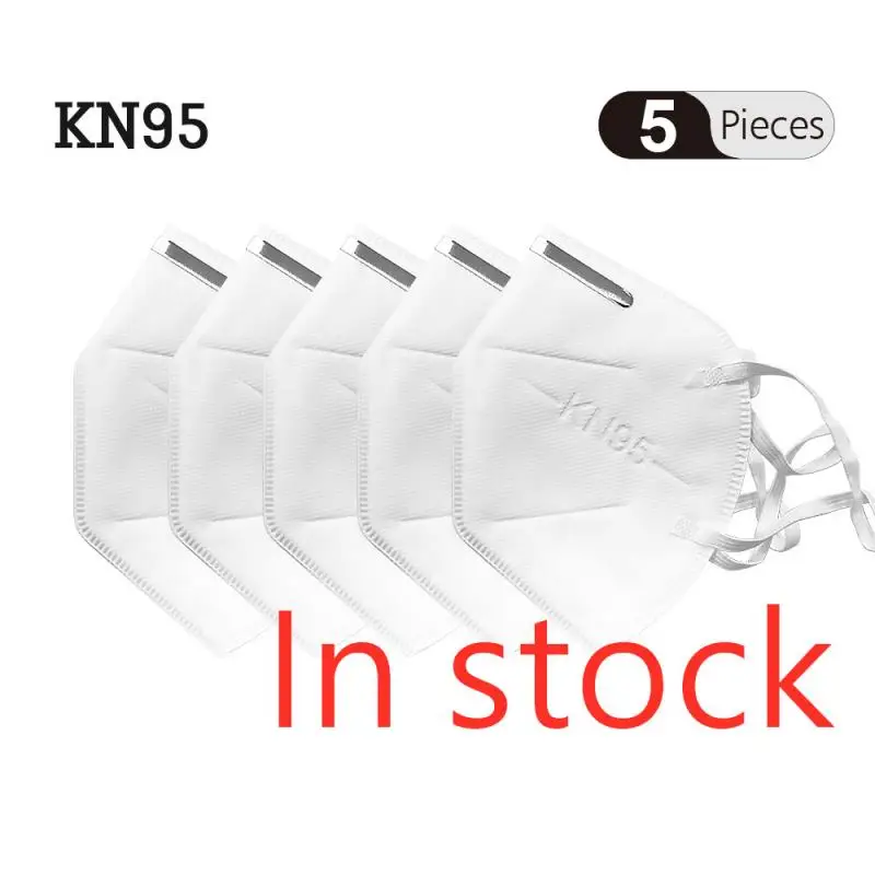 

5pcs Fast Shipping KN95Mask Metal Nose Anti-fog Dust-proof Haze-Proof Anti-fog Clip 5 Layers Mask Built-in Adjustable Nose Mask