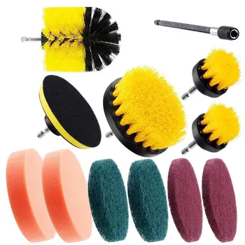 

12pcs Drill Brush Attachments Set Extend Long Attachment for bathroom cleaner 37MD