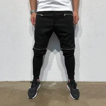 Модные мужские повседневные брюки-карго на молнии с несколькими карманами