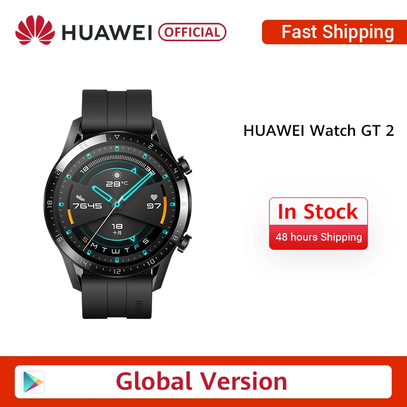 $169.13 Stock Global Version Huawei Watch Gt2 Gps Days Working Waterproof Phone Smart Call Heart