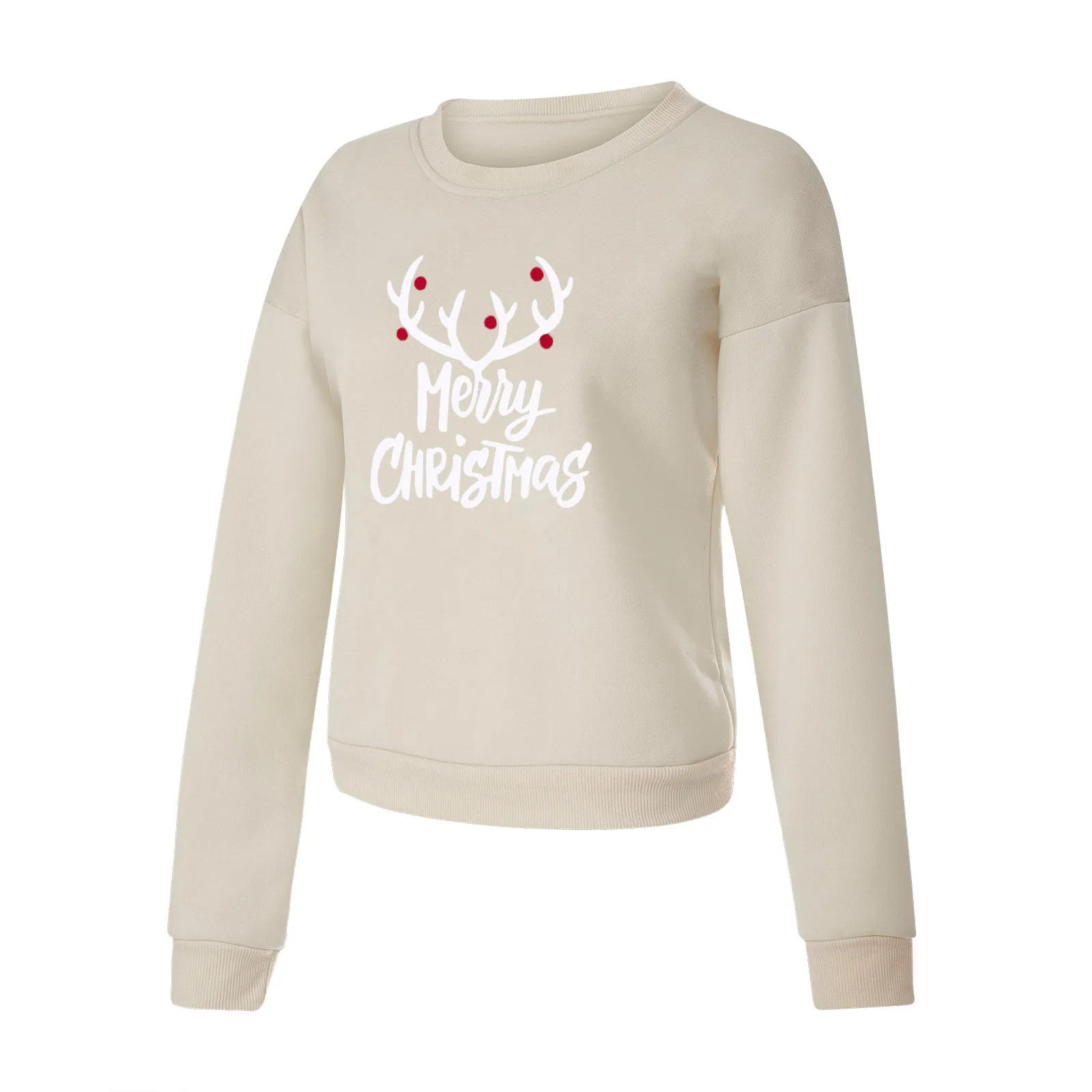 Christmas Deer Oversized Sweatshirts Fashion Women's Clothing Casual Long Sleeve Printed Pulovers Tops Autumn Ladies Sweatshirts 2
