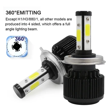 

1set*With fan design M42 H1 H3 H4 H7 H11 9005 9012 auto lamp headlight car led headlight car accessories
