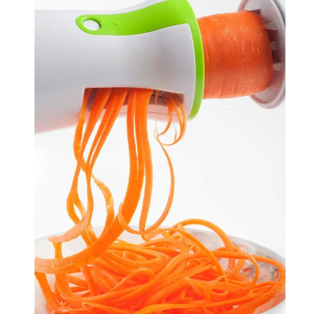 Portable Vegetable Slicer Handheld Spiralizer Peeler Spiral Slicer  Stainless Steel for Potatoes Spaghetti Kitchen Accessories