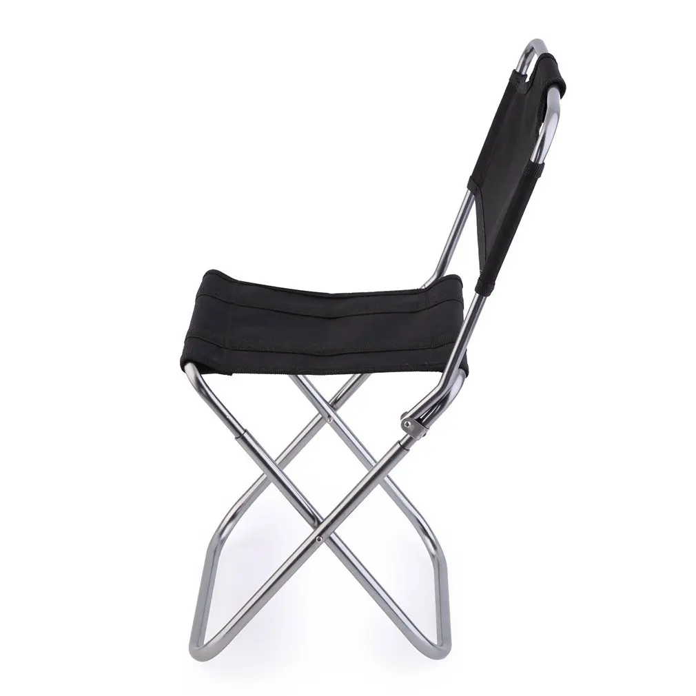 OUTAD Backrest Lightweight Portable Folding Oxford Aluminum Chair Stool Seat for Camping Fishing With Drawstring Carrying Bag