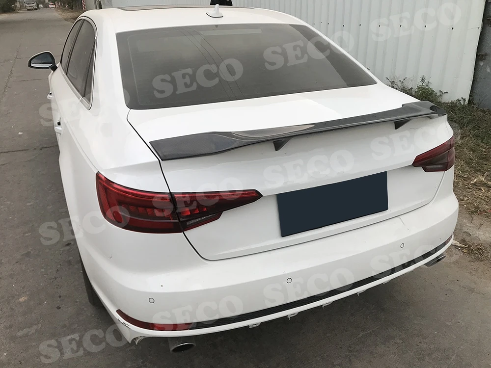 Углеродное волокно заднего багажника крылья спойлера ДЛЯ Audi A4 S4 RS4 Седан 4 двери 2013- R Стиль