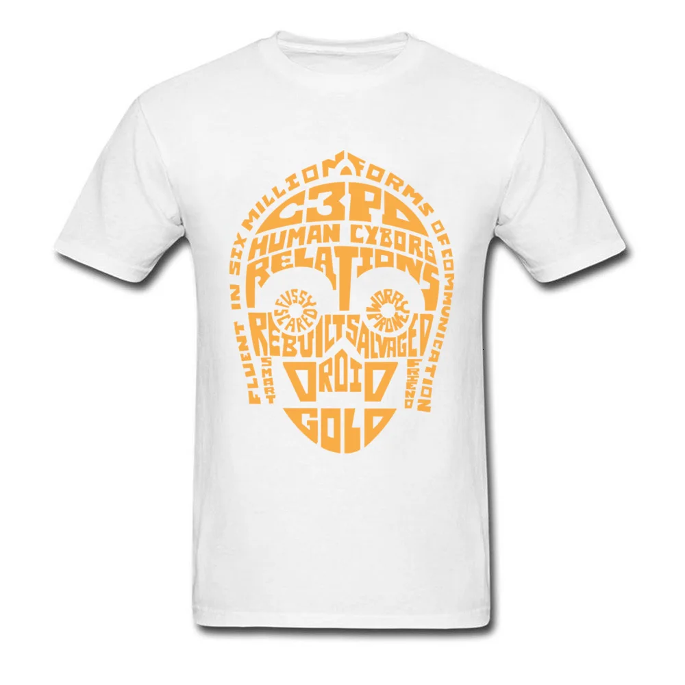 White One yona, Звездные войны, C-3PO, мужские футболки, Забавный 3D золотой череп, принт, футболка для мужчин, потрясающая футболка с черепом смерти, футболка размера плюс, толстовка - Цвет: White