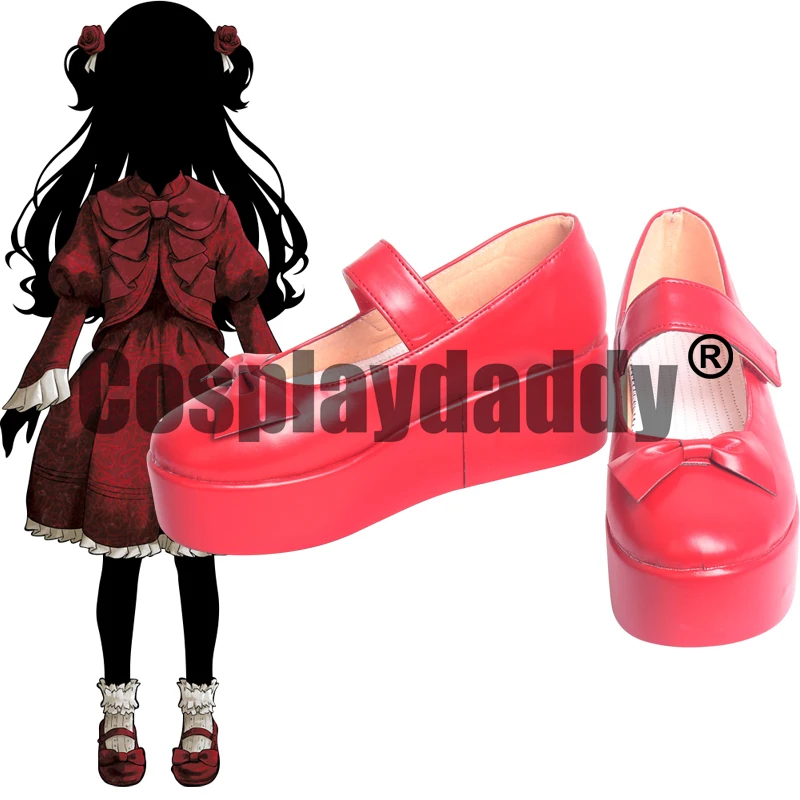 

Shadows House Living Doll Kate Anime Cosplay Lolita Red Bowknot Platform Mary Jane Shoes S008