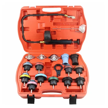 

18pcs Water Tank Leak Detector Car Cooling System Tester Kit Radiator Pessure Tester Universal Auto Tools Car Diagnostic Tools