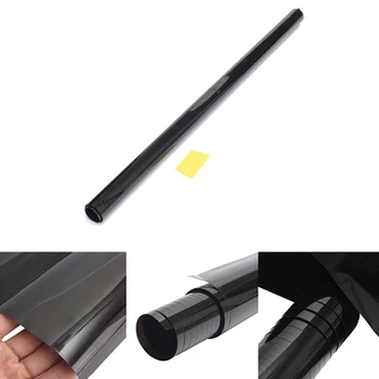 

50cm X 3m Window Tint Film Tinting Roll Kit VLT Black UV-Proof Scratch Resistant for Auto Car House Commercial Transmittance:15