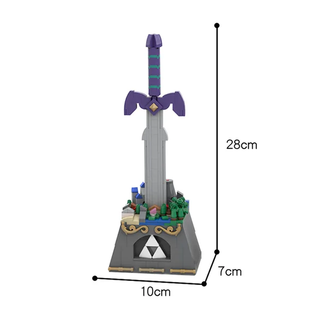 Buildmoc Ideas Hailar s Fantasy Nintendoes Game Serda Legend Hyrule Castle and the Master Sword Building