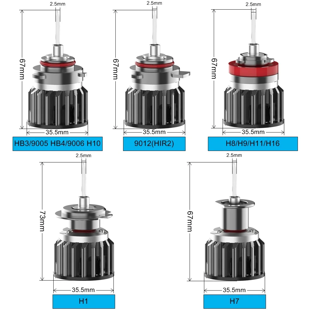 2Pcs 360 Degree Quartz Tube LED H7 H8 H1 H11 HB3 9005 HB4 9006 9012 HIR2 H16 H9 H10 100W 16000LM 6500K Car Headlight Bulbs led lights led bulbs led headlights led car lights led car headlights car headlamps hid headlight bulbs